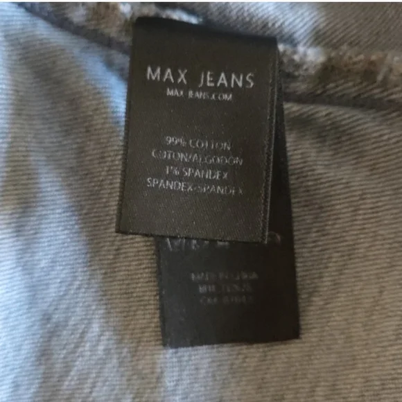 Max Jeans Light Blue Denim Jacket with Frayed Hem - Picture 5 of 5